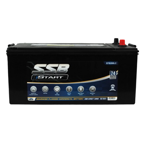 EFB Stop Start Truck EFB200LC - 12Volts, 1280CCA, 220Ah