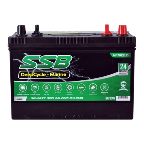 MF Marine Deep Cycle MF70ZZLD - 12Volts, 800CCA, 110Ah