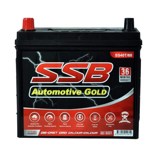 SS Automotive Gold SS40T/60 - 12Volts, 520CCA, 40Ah