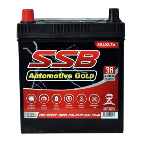SS Automotive Gold SS40Z/ZA - 12Volts, 400CCA, 32Ah