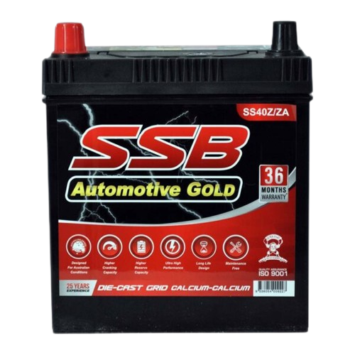 SS Automotive Gold SS40Z/ZA - 12Volts, 400CCA, 32Ah