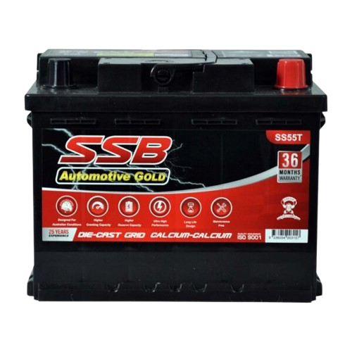 SS Automotive Gold SS55T - 12Volts, 720CCA, 55Ah