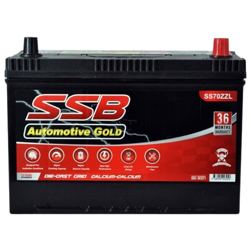 SS Automotive Gold SS70ZZL - 12Volts, 900CCA, 75Ah