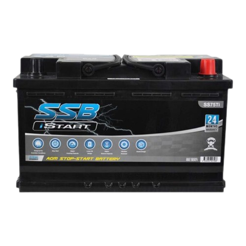 SSTi punch plate SS75Ti - 12Volts, 1000CCA, 80Ah