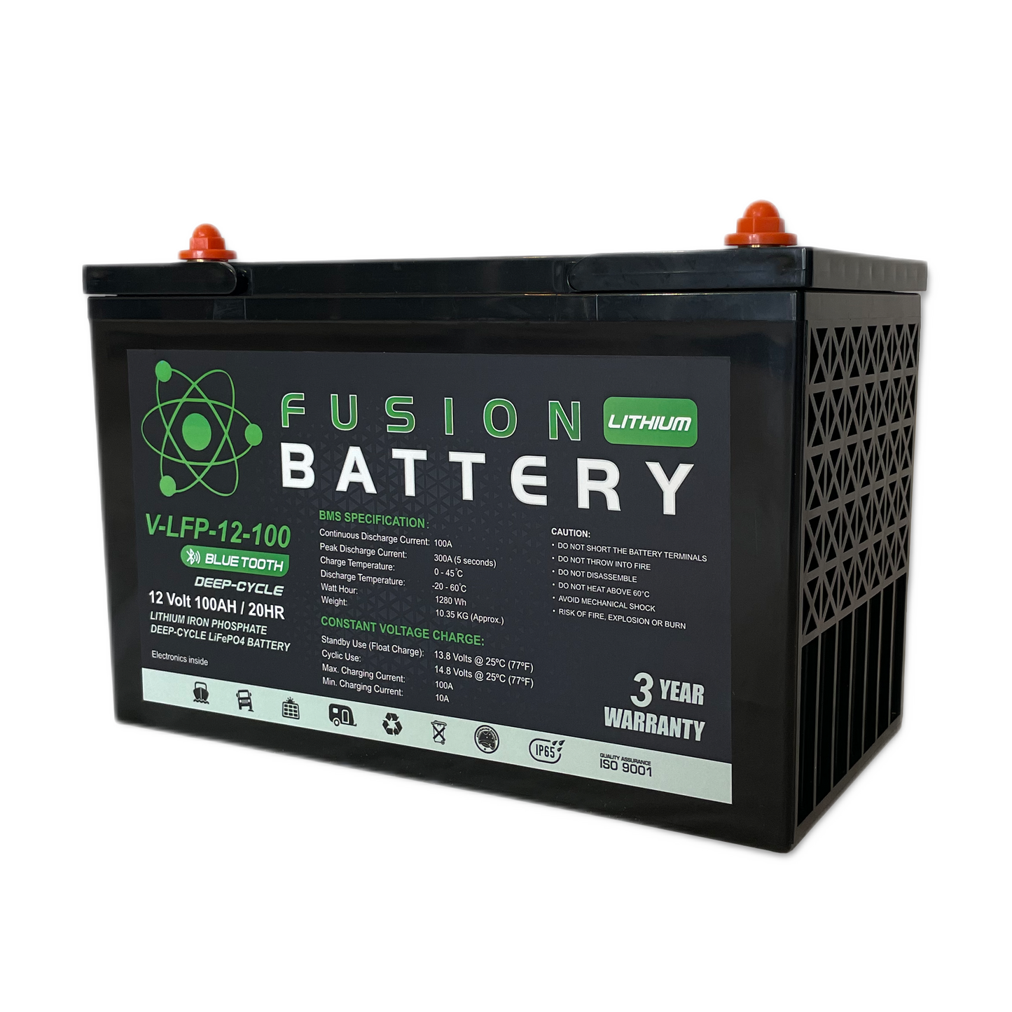 Fusion V-LFP-12-100 Deep-Cycle 12v 100Ah Lithium Battery