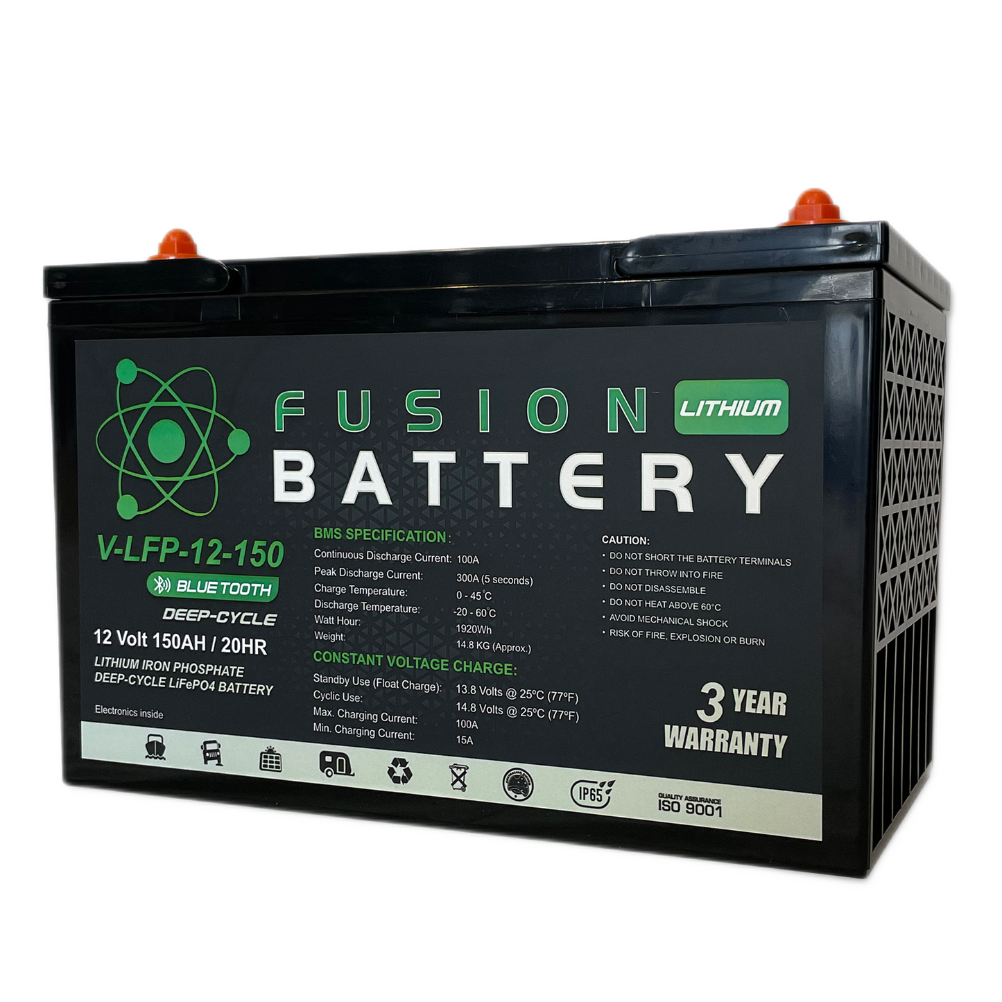 Fusion V-LFP-12-150 Deep-Cycle 12V 150Ah Lithium Battery