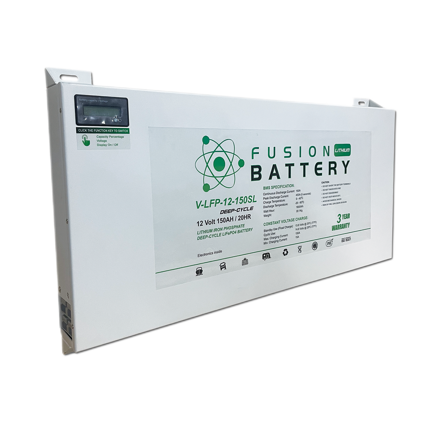 Fusion V-LFP-12-150SL Deep-Cycle 12v 150Ah Lithium Battery