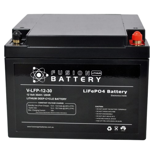 Fusion Lithium Deep Cycle V-LFP-12-30 - 12Volts, 30Ah