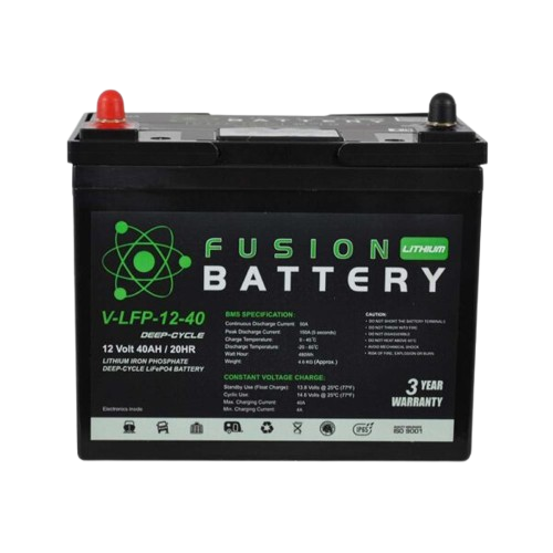 Fusion Lithium Deep Cycle V-LFP-12-40 - 12Volts, 40Ah