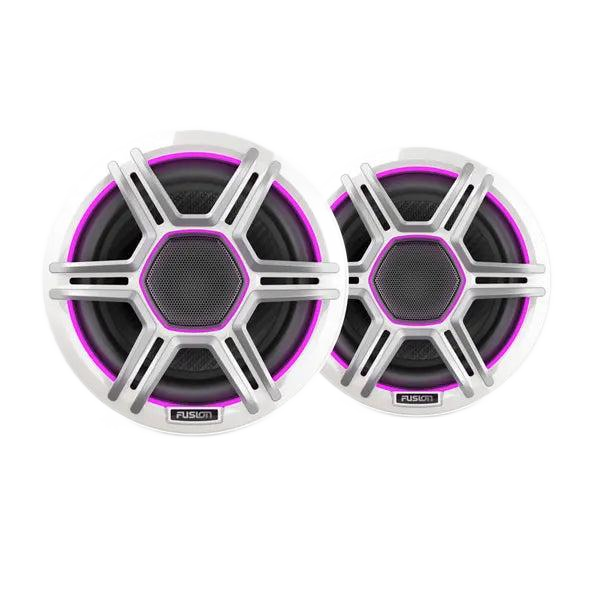 Fusion Apollo™ Speakers, 6.5" LED Marine Speakers with Sports White Grilles