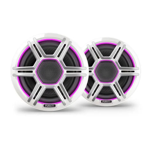 Fusion Apollo™ Speakers, 6.5" LED Marine Speakers with Sports White Grilles