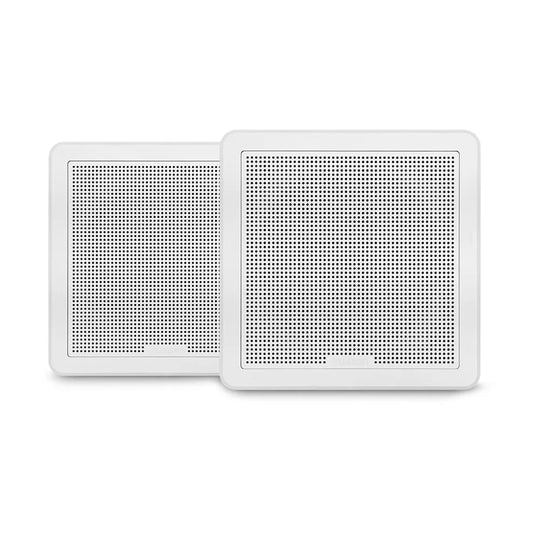 Fusion® FM Series Marine Speakers, 6.5" 120-Watt Square White Flush-Mount Marine Speaker
