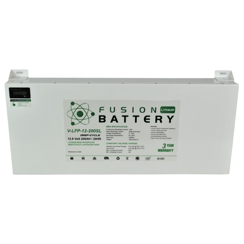 Fusion Lithium Deep Cycle Slimline V-LFP-12-200SL - 12Volts, 200Ah