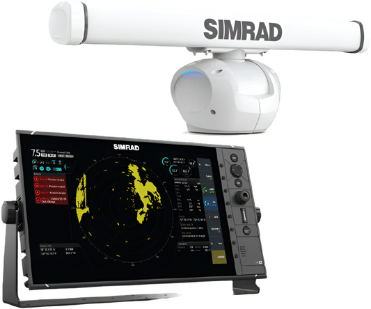 Simrad R3016 16-inch radar display and 10 kW HD Digital radar system with a 4-foot array