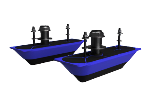 StructureScan® 3D Dual Stainless Steel Thru-Hull Transducers