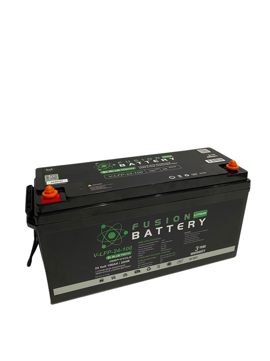 Fusion V-LFP-24-100 Deep-Cycle 24V 100Ah Lithium Battery