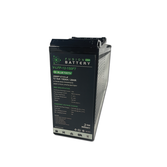 Fusion V-LFP-12-150FT Slim-Line Deep Cycle 12v 150AH Lithium Battery