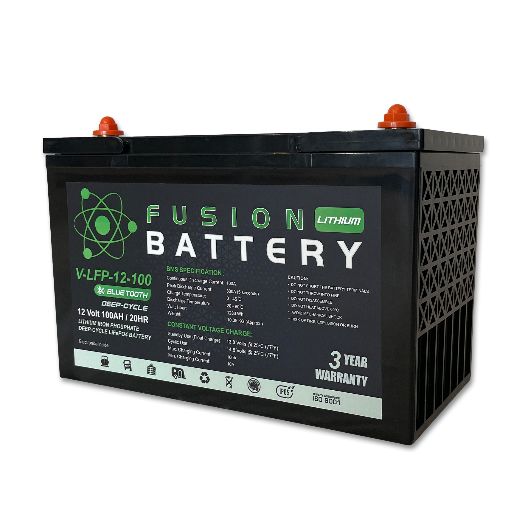 Fusion V LFP 12 100 Deep Cycle 12v 100Ah Lithium Battery