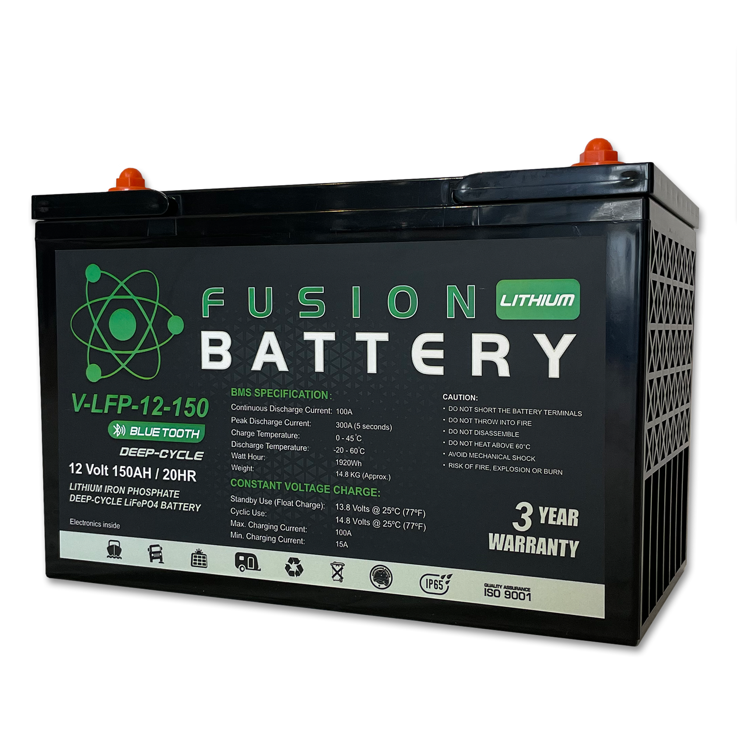 Fusion V-LFP-12-150 Deep-Cycle 12V 150Ah Lithium Battery