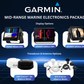 GARMIN MID-RANGE MARINE ELECTRONICS PACKAGE