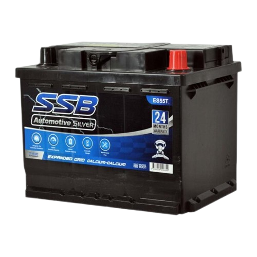 ES Silver Automotive ES55T  -  12Volts, 570CCA, 60Ah