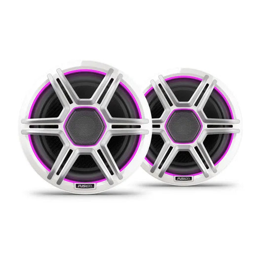 Fusion Apollo™ Speakers, 7.7" LED Marine Speakers with Sports White Grilles