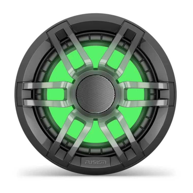 Fusion® XS Series Marine Wake Tower Speakers, 6.5" 200-Watt Sports Black Marine Wake Tower Speaker with RGB LED Lighting