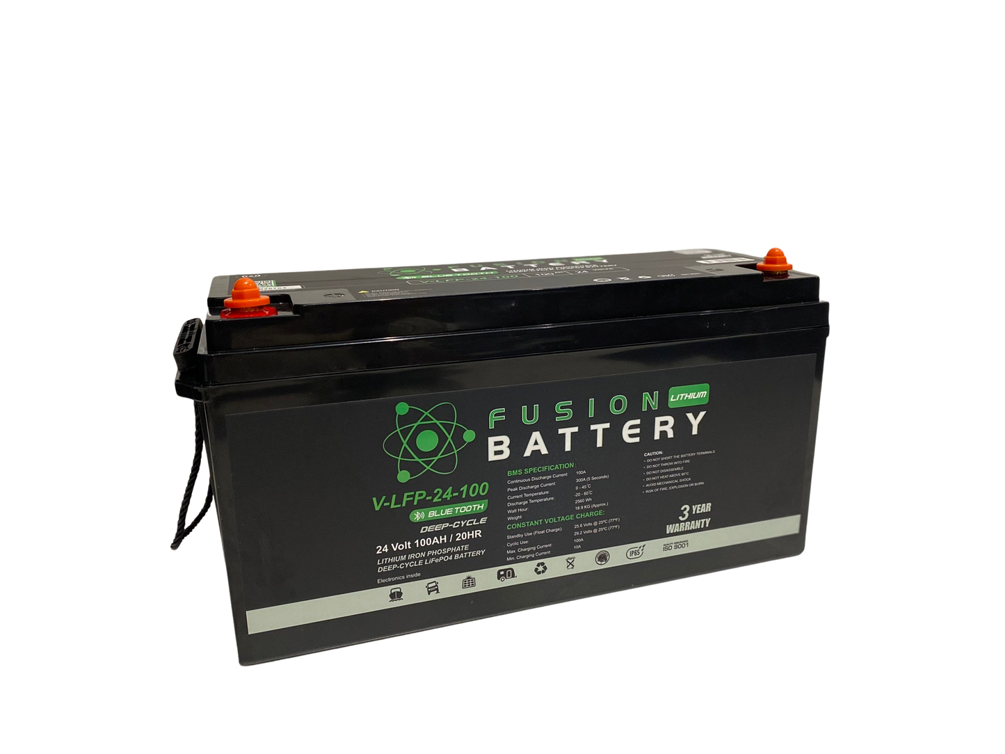 Fusion V-LFP-24-100 Deep-Cycle 24V 100Ah Lithium Battery