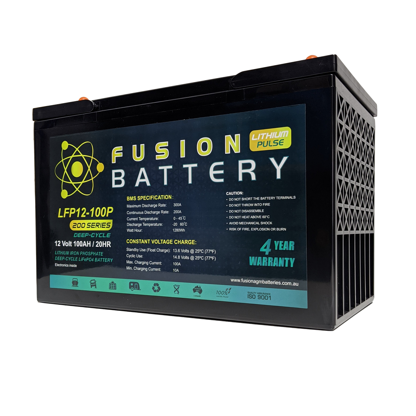 Fusion Pulse 12v 100Ah Lithium Battery