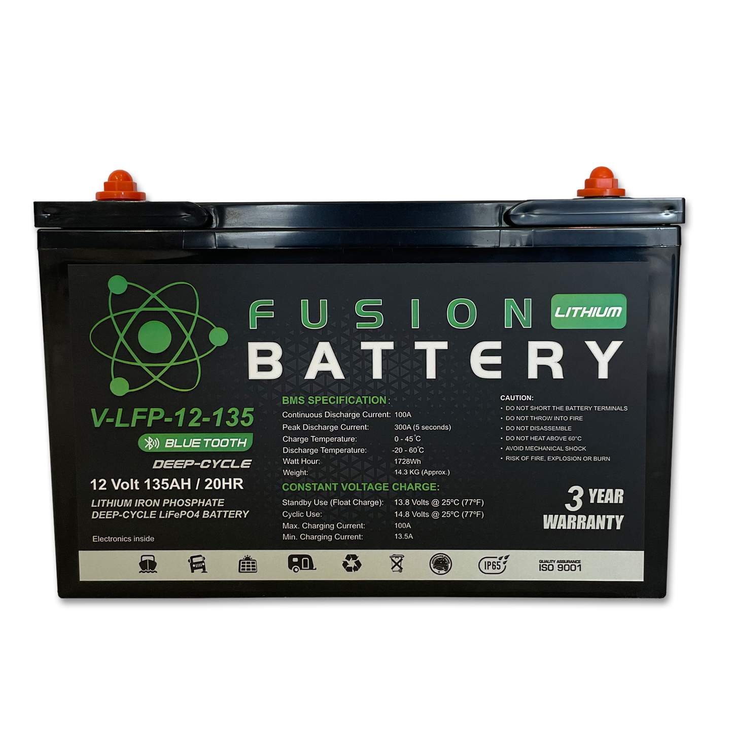 Fusion V-LFP-12-135 Deep-Cycle 12V 135Ah Lithium Battery