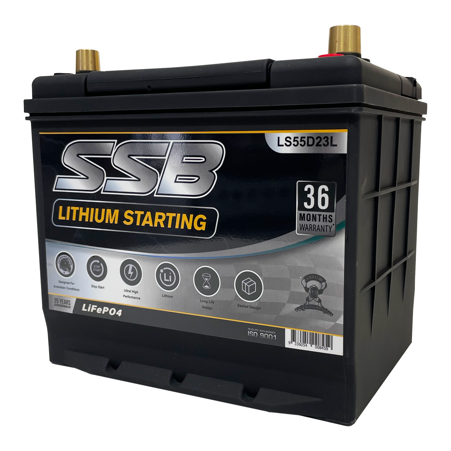 SSB LS55D23L 12v 60Ah 1400CCA Lithium Starting Battery