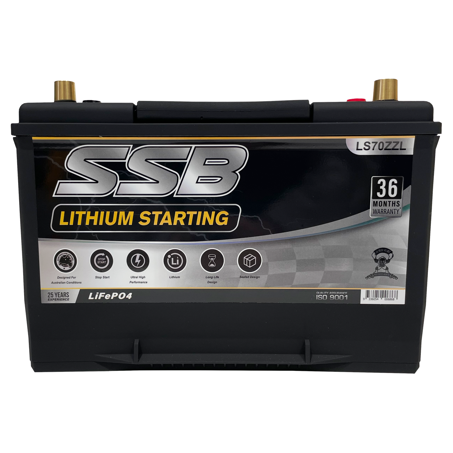 SSB LS70ZZL 12v 80Ah 1600CCA Lithium Starting Battery