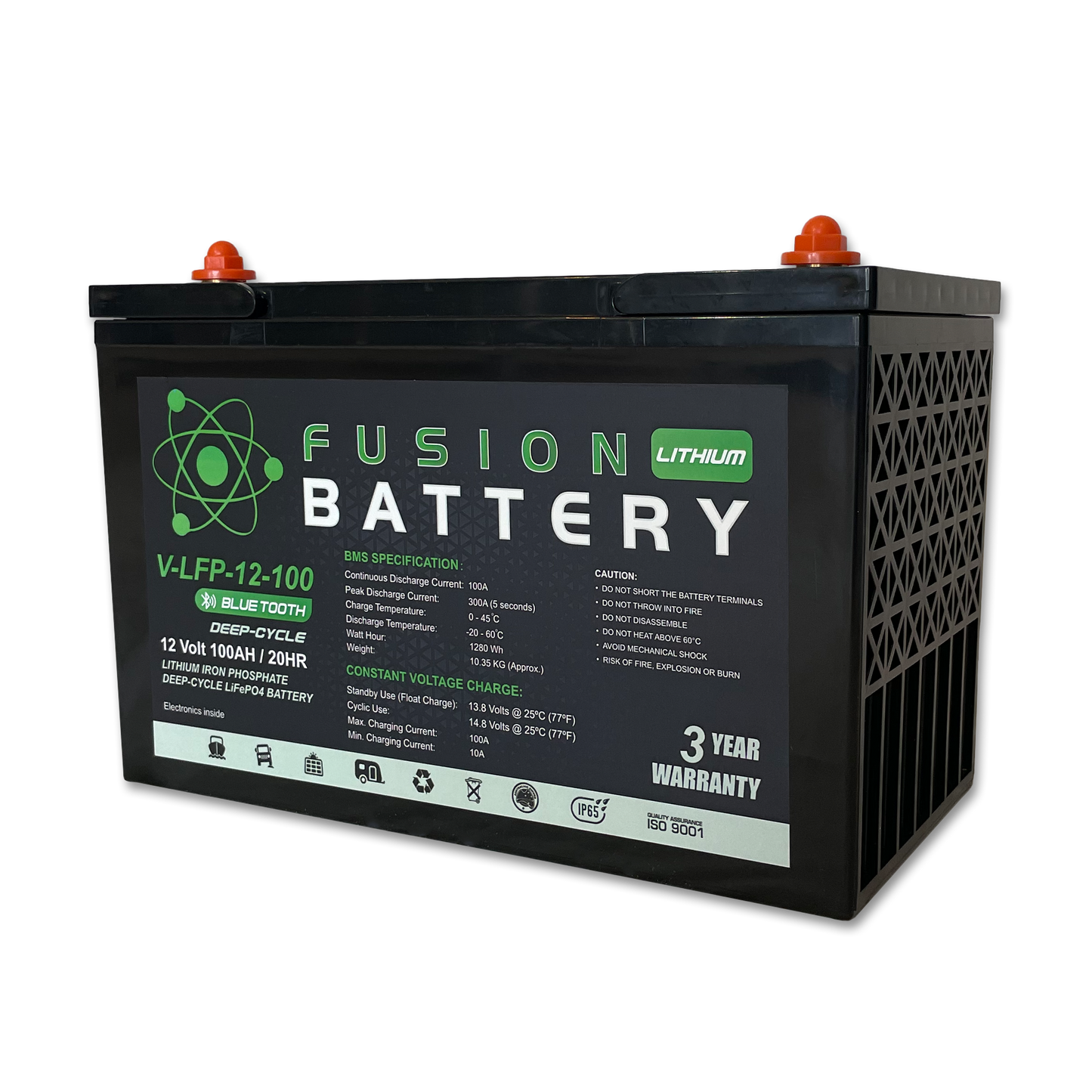 Fusion V-LFP-12-100 Deep-Cycle 12v 100Ah Lithium Battery