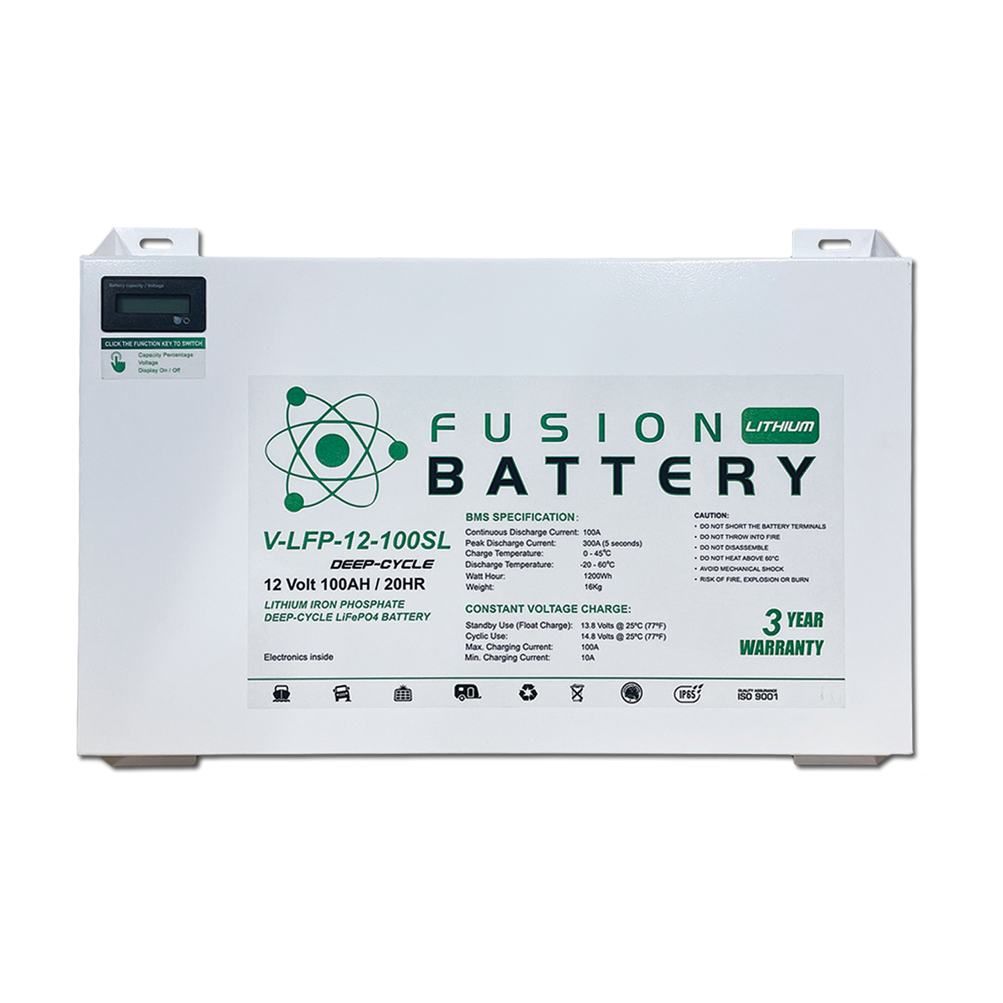 V-LFP-12-100SL Deep-Cycle 12v 100Ah Lithium Battery