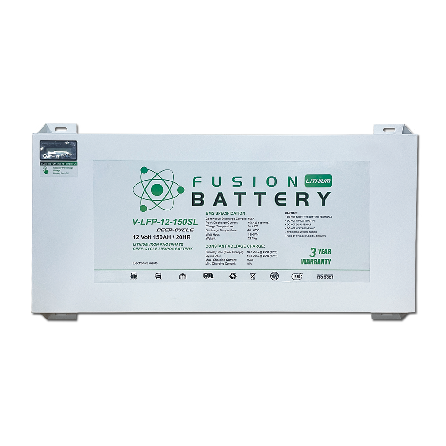 Fusion V-LFP-12-150SL Deep-Cycle 12v 150Ah Lithium Battery